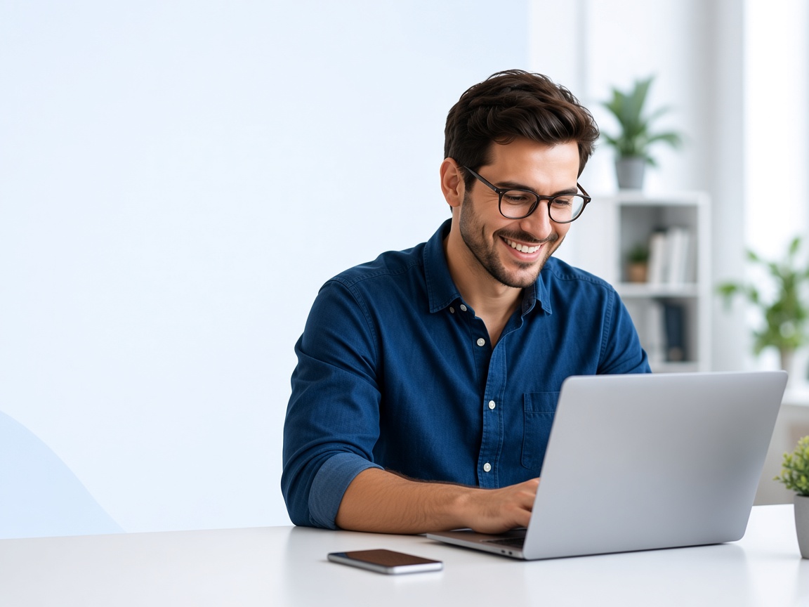 SigmaBoyERP customer using the platform on a laptop